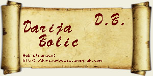 Darija Bolić vizit kartica